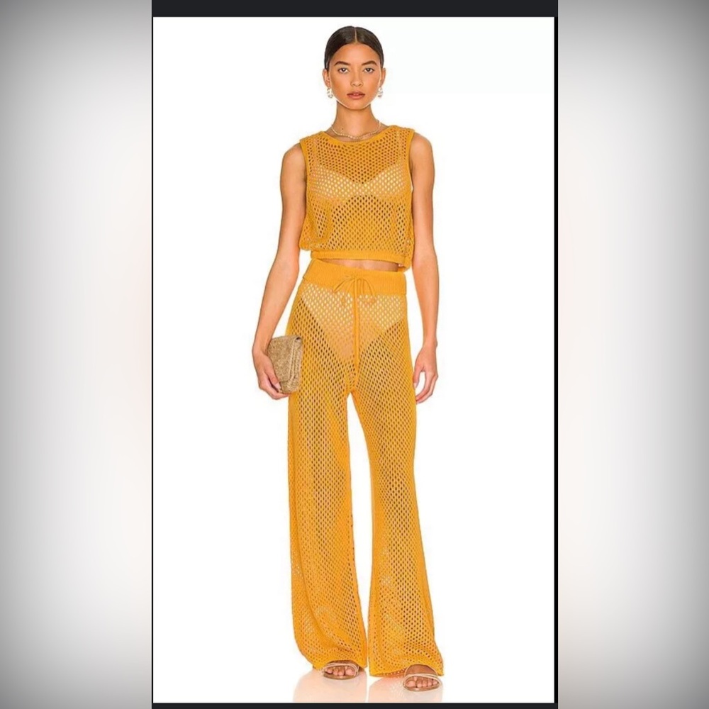 WeWoreWhat Crochet crop top and pants